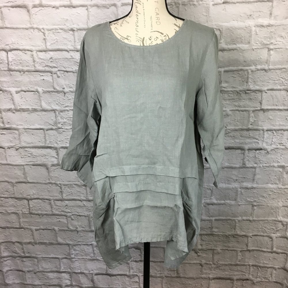 Et Lois Linen Tunic Size S